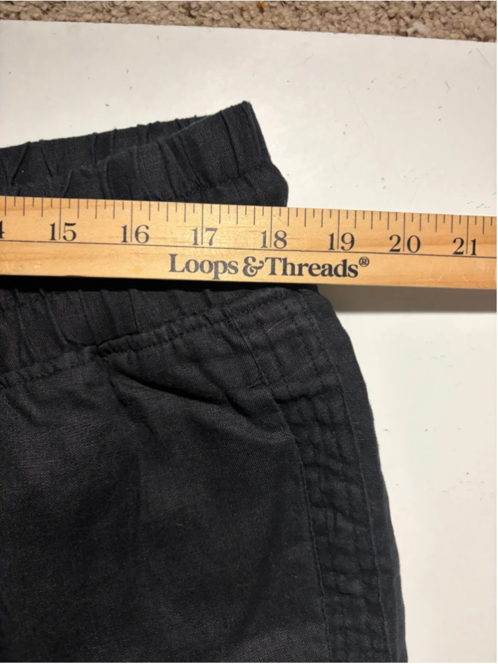 Women's Quince Linen Pants Black Size XL 359